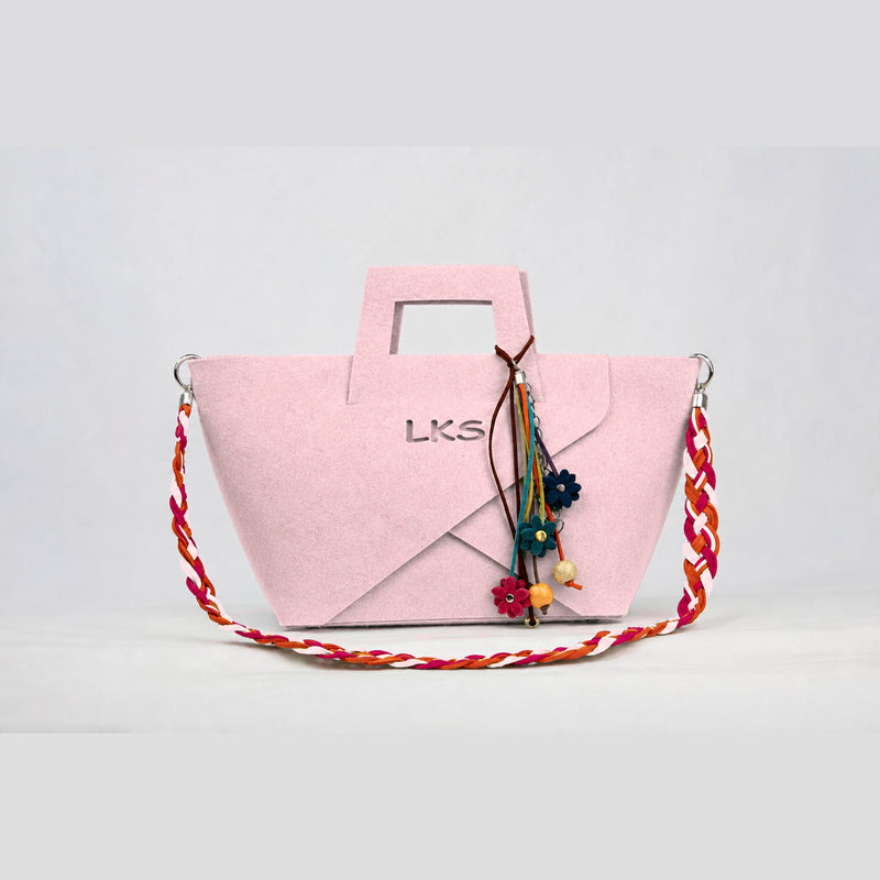 Bolso de Fieltro · Rosa Claro — bolso de fieltro artesanal LOLIKAS