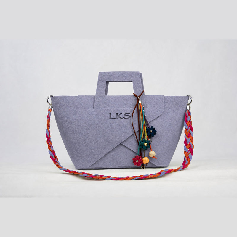 Bolso de Fieltro · Lavanda — bolso de fieltro artesanal LOLIKAS