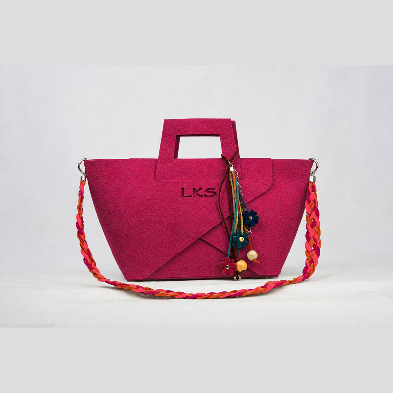 Bolso de Fieltro · Coral — bolso de fieltro artesanal LOLIKAS