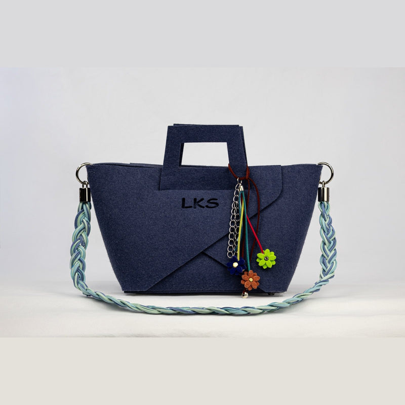 Bolso de Fieltro · Azul Navy — bolso de fieltro artesanal LOLIKAS