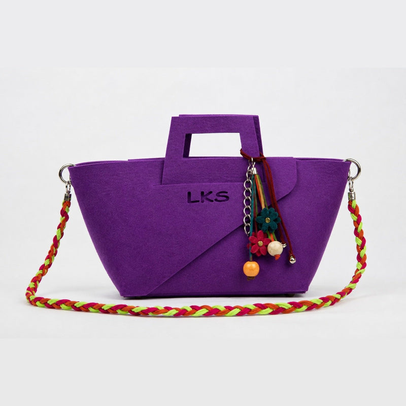 Bolso de Fieltro · Morado — bolso de fieltro artesanal LOLIKAS