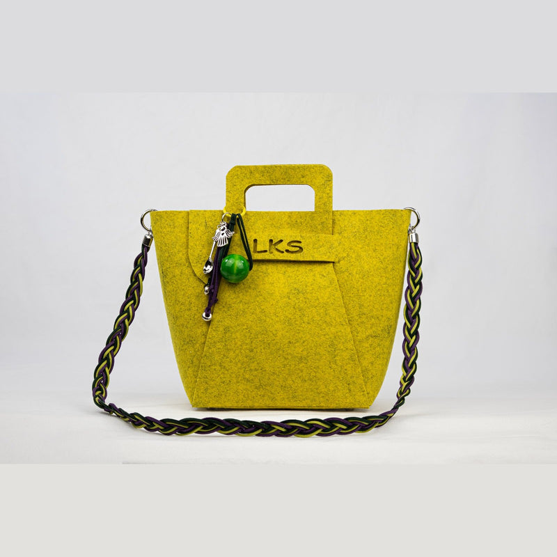 Bolso de Fieltro · Mostaza — bolso de fieltro artesanal LOLIKAS