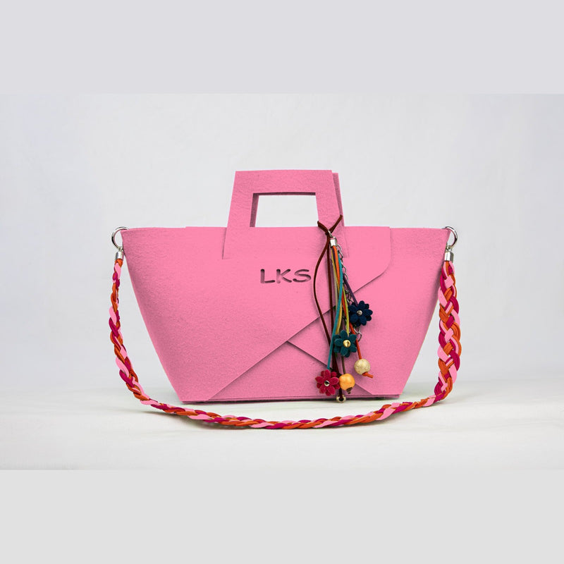 Bolso de Fieltro · Rosa — bolso de fieltro artesanal LOLIKAS