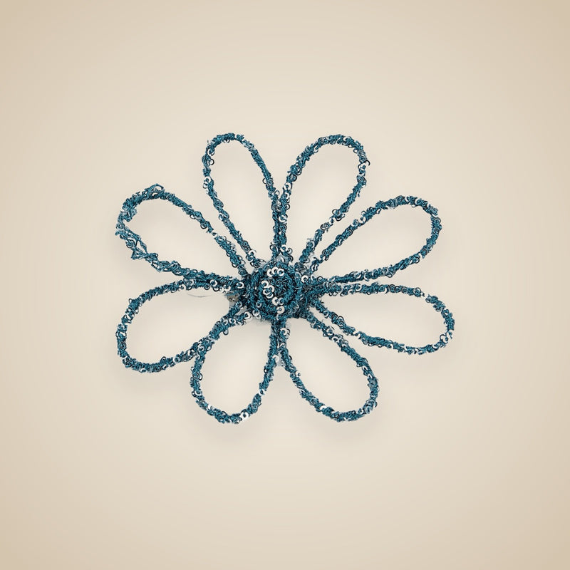 Flor LKS · Rafia Turquesa — LOLIKAS, complemento hecho a mano