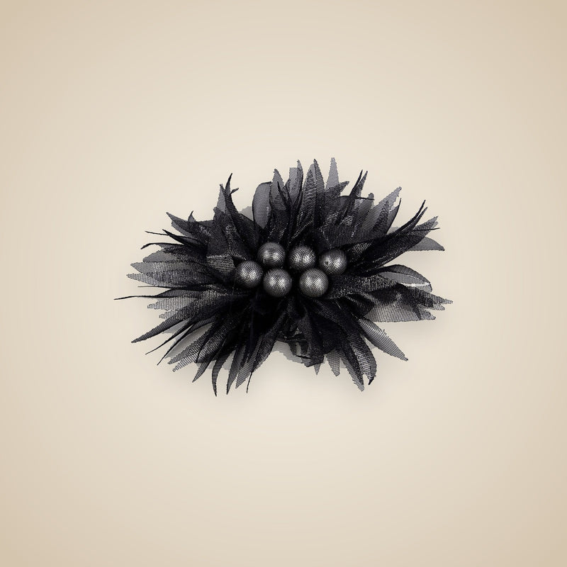 Flor LKS · Pluma Negra — LOLIKAS, complemento hecho a mano