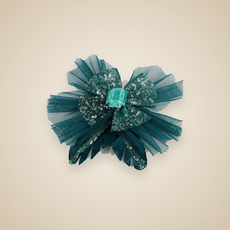 Flor LKS · Tul Verde — LOLIKAS, complemento hecho a mano