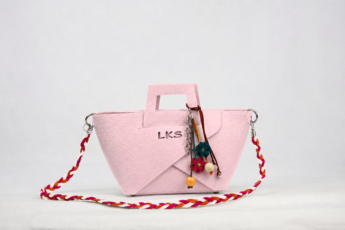 Bolso de Fieltro · Rosa Claro — bolso de fieltro artesanal LOLIKAS