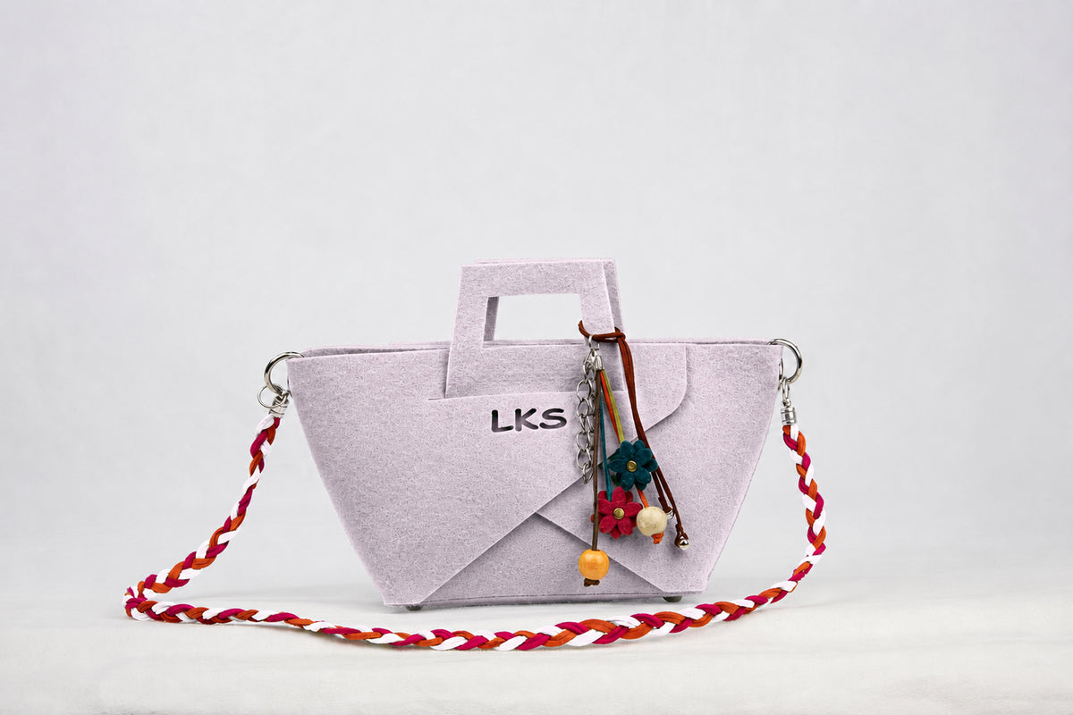 Bolso de Fieltro · Lila Pálido — bolso de fieltro artesanal LOLIKAS