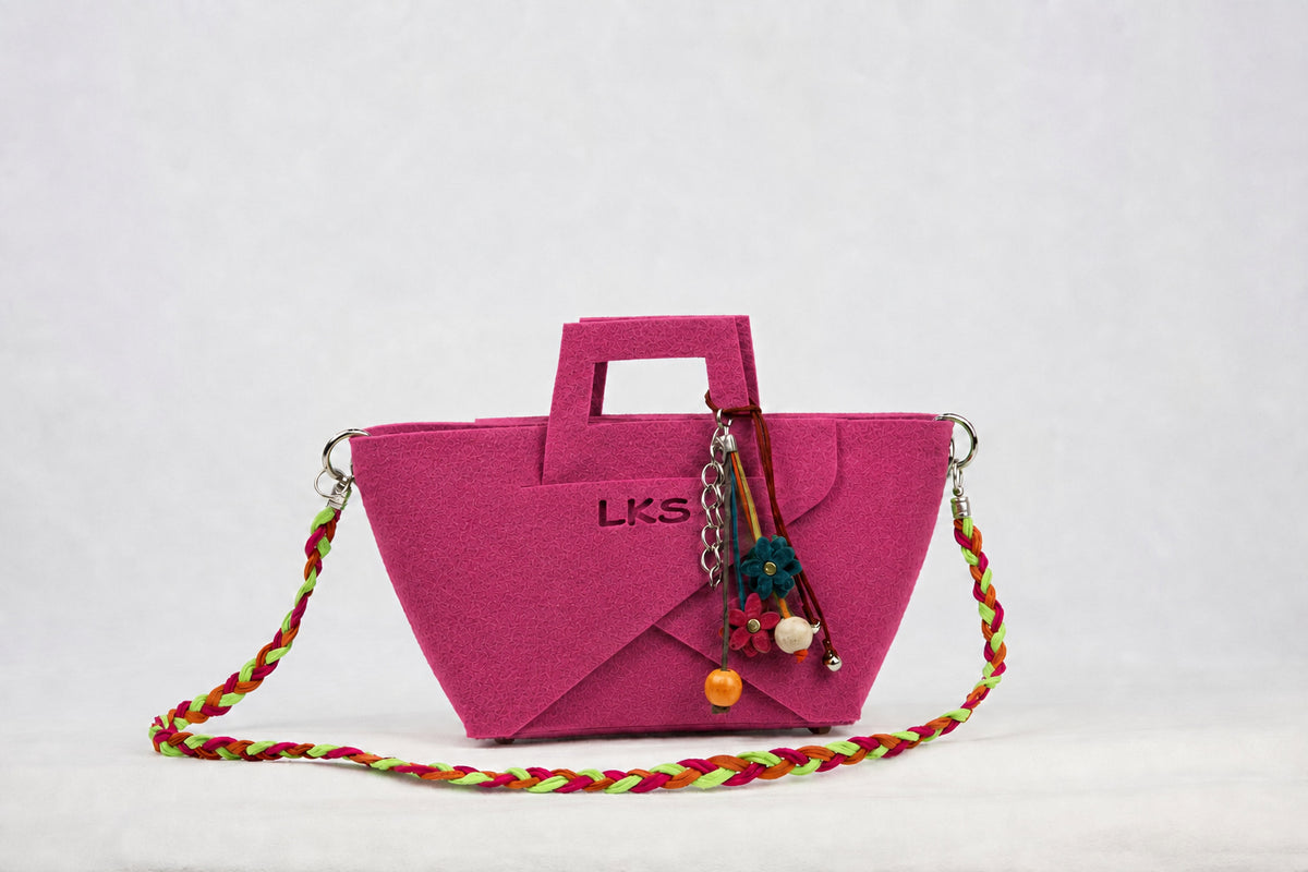 Bolso de Fieltro · Fucsia — bolso de fieltro artesanal LOLIKAS