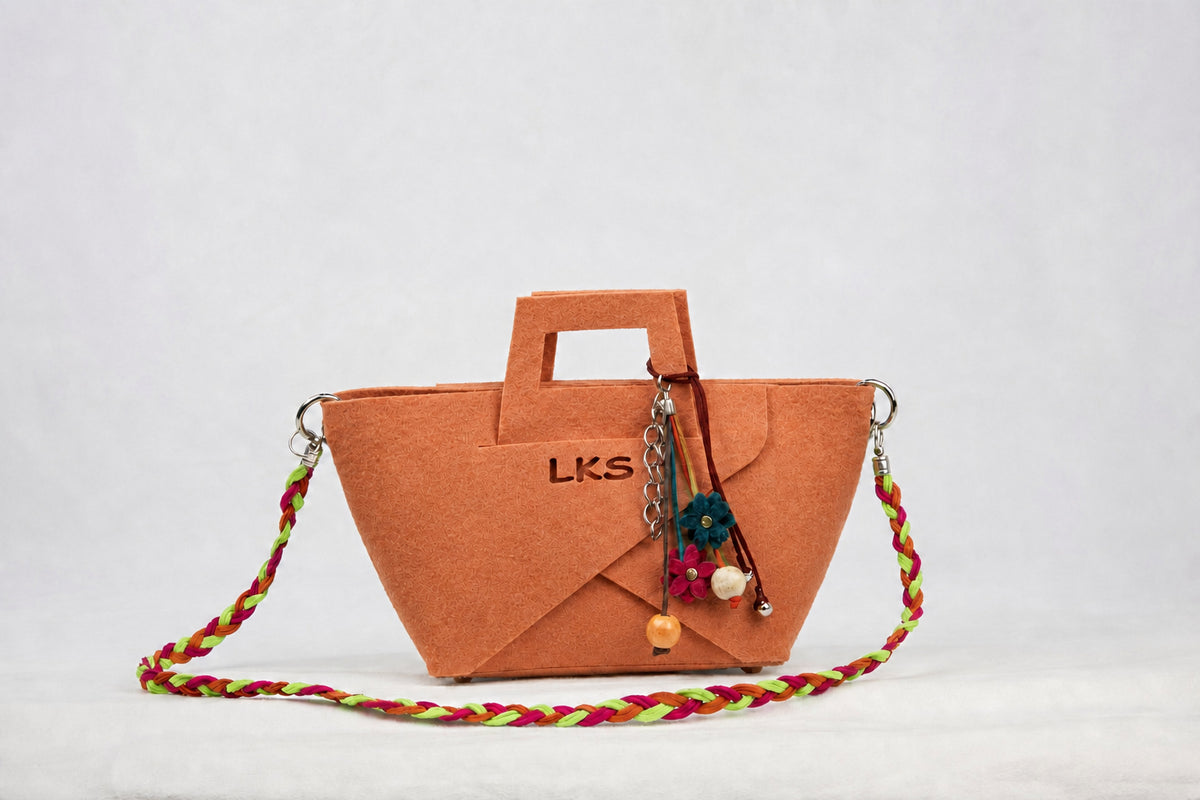 Bolso de Fieltro · Terracota — bolso de fieltro artesanal LOLIKAS