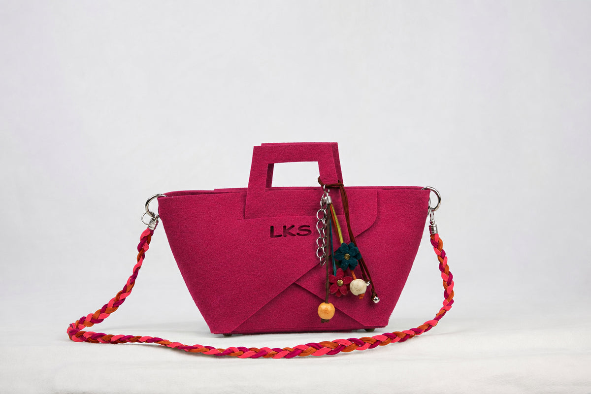Bolso de Fieltro · Coral — bolso de fieltro artesanal LOLIKAS