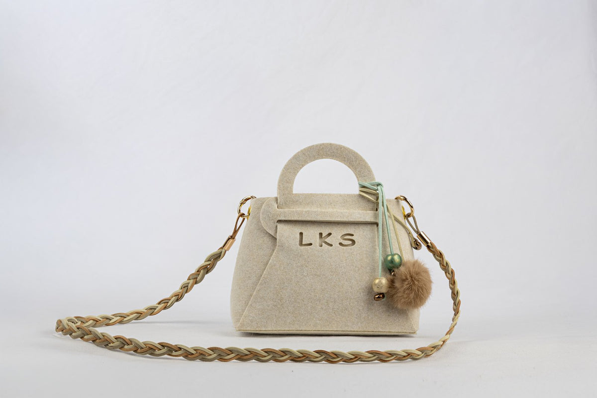 Bolso de Fieltro · Avena — bolso de fieltro artesanal LOLIKAS