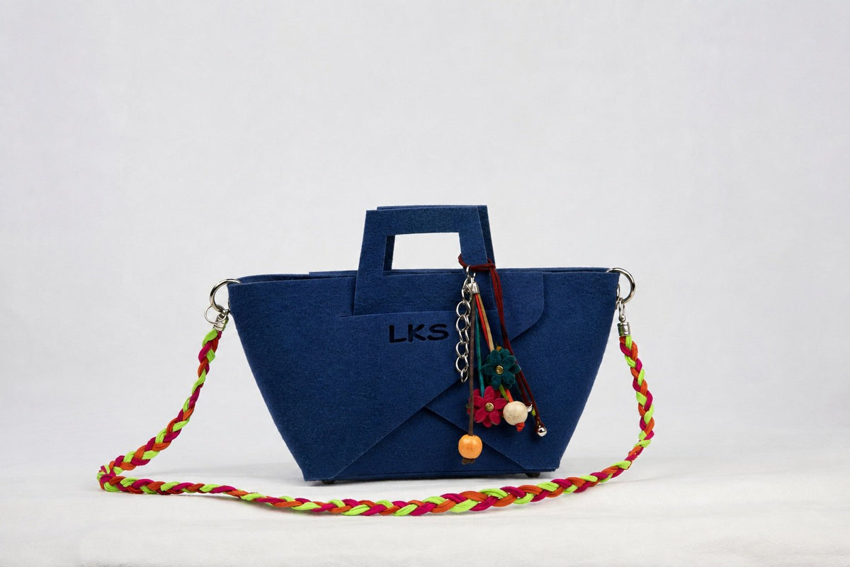 Bolso de Fieltro · Azul Navy — bolso de fieltro artesanal LOLIKAS
