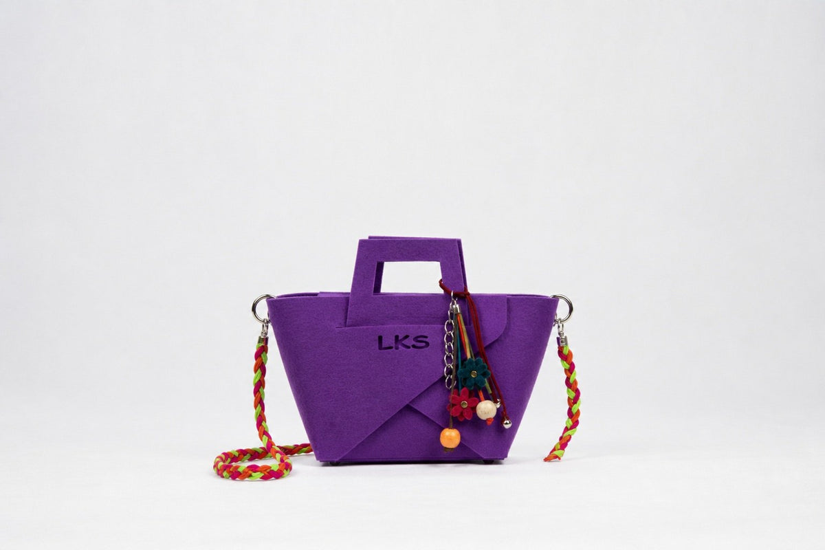 Bolso de Fieltro · Morado — bolso de fieltro artesanal LOLIKAS