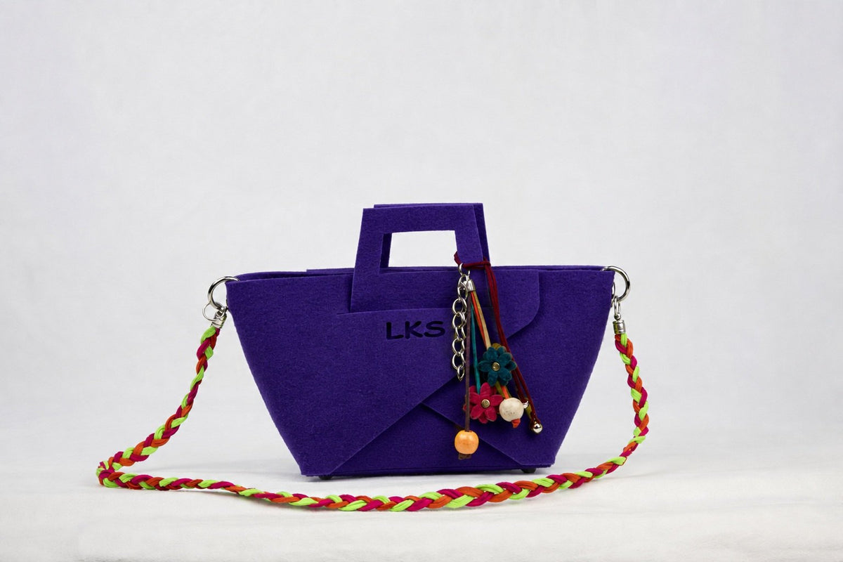 Bolso de Fieltro · Morado Intenso — bolso de fieltro artesanal LOLIKAS