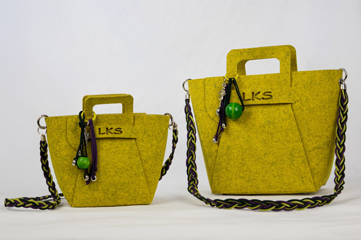 Bolso de Fieltro · Mostaza — bolso de fieltro artesanal LOLIKAS