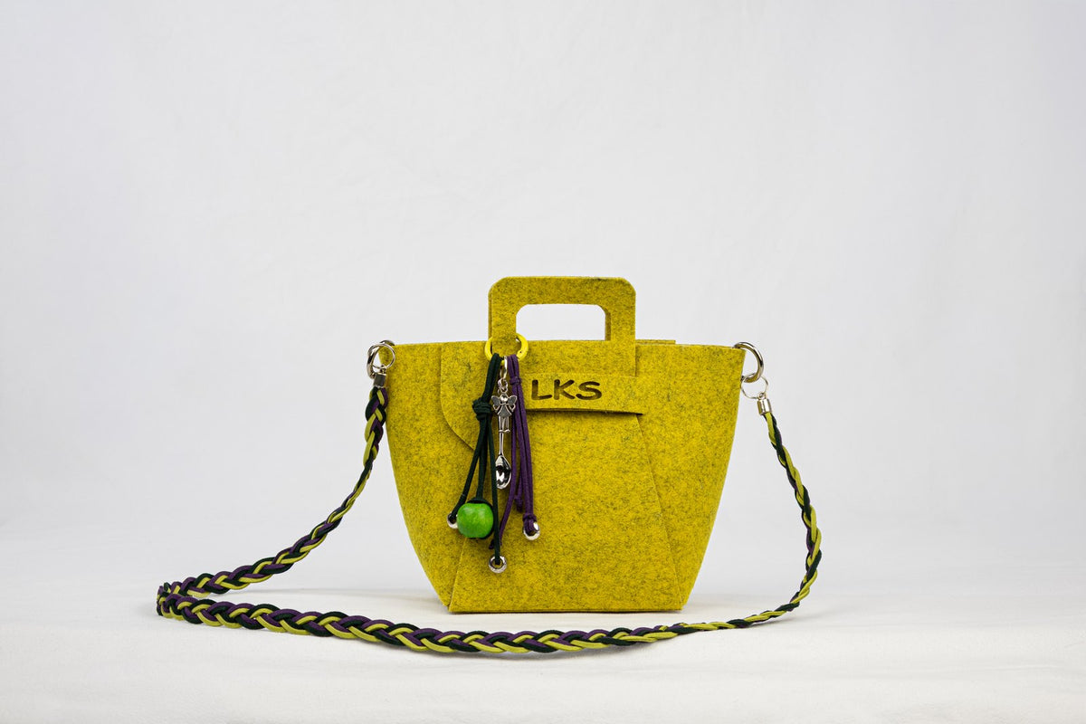 Bolso de Fieltro · Mostaza — bolso de fieltro artesanal LOLIKAS