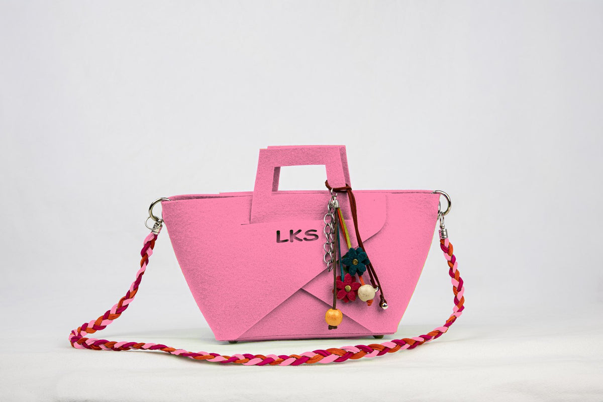 Bolso de Fieltro · Rosa — bolso de fieltro artesanal LOLIKAS