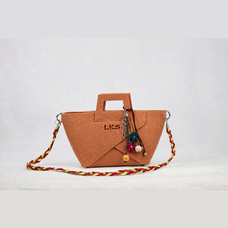 Bolso de Fieltro · Terracota — bolso de fieltro artesanal LOLIKAS