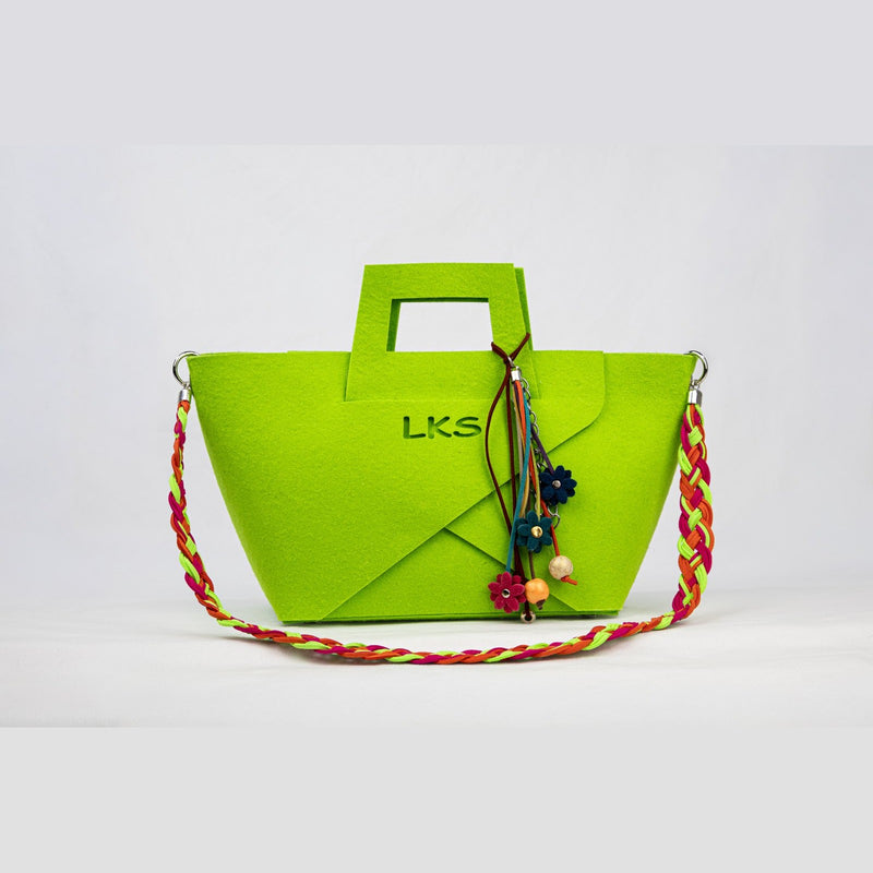 Bolso de Fieltro · Verde Lima — bolso de fieltro artesanal LOLIKAS