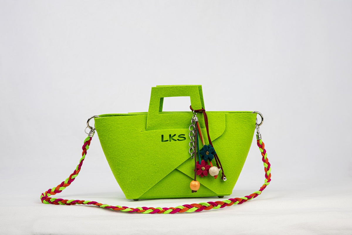 Bolso de Fieltro · Verde Lima — bolso de fieltro artesanal LOLIKAS