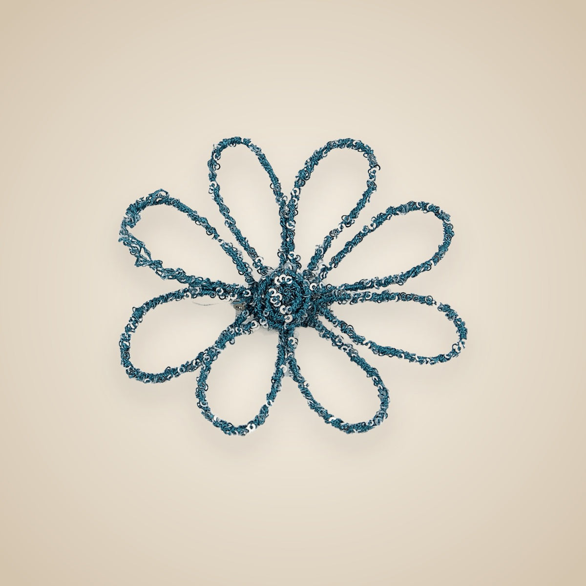 Flor LKS · Rafia Turquesa — LOLIKAS, complemento hecho a mano